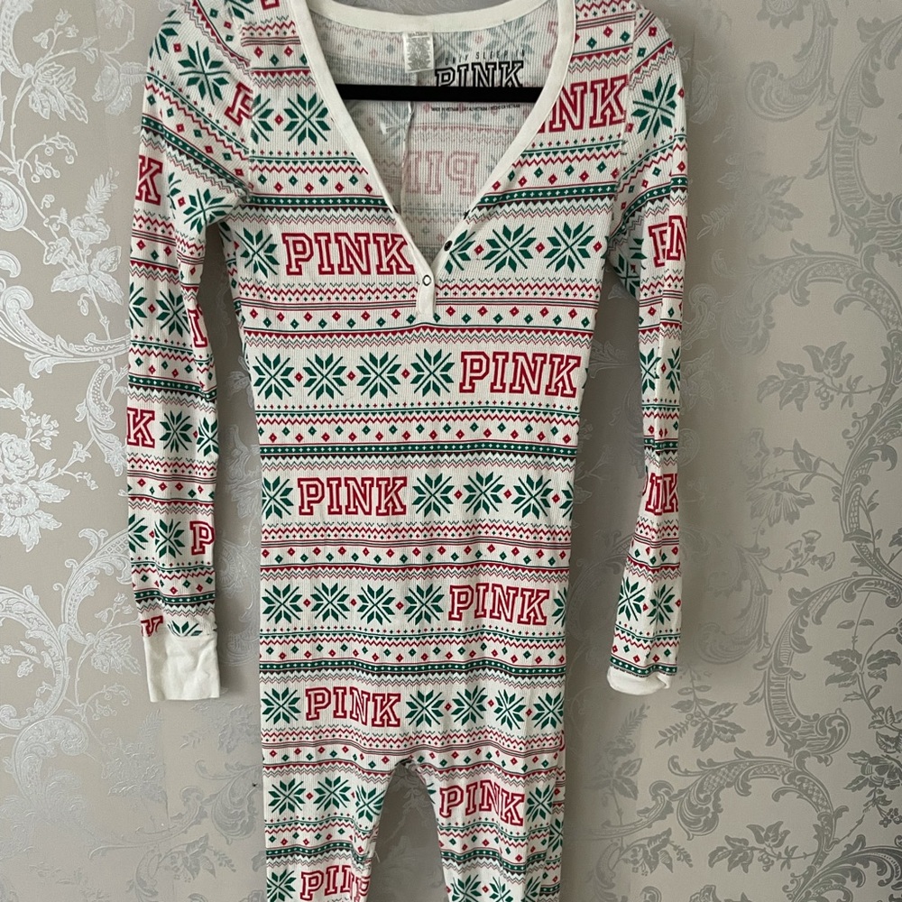 PINK Christmas onesie